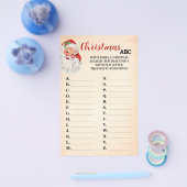 クリスマスABCヴィンテージサンタゲームカード チラシ (シングル)