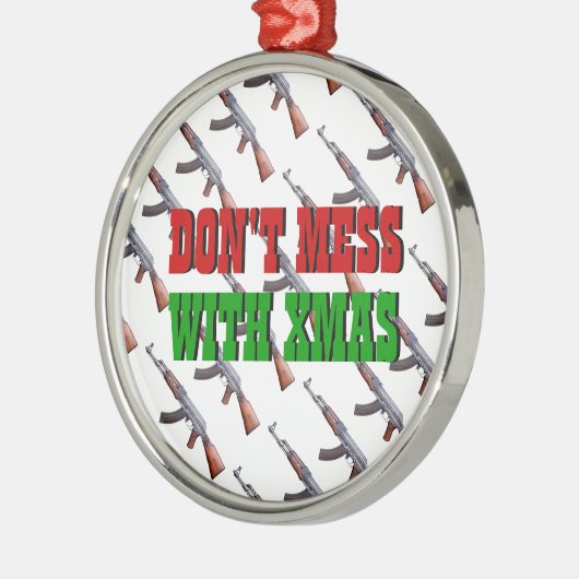 クリスマスAK47クリスマスオーナメントで混乱しない メタルオーナメント (左)