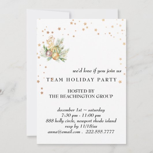 *~*クリスマスAP 20企業のパーティー家族HOLIDAY 招待状 (裏面)