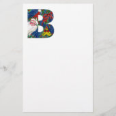 クリスマスBレター/レッドリボン付きサンタクロース 便箋 (正面)