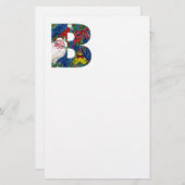 クリスマスBレター/レッドリボン付きサンタクロース 便箋 (正面/裏面)