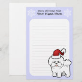 クリスマスBichon Frise 便箋 (正面/裏面)