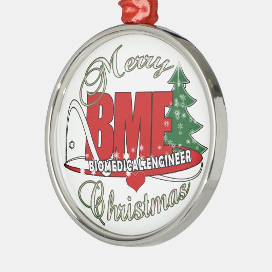 クリスマスBMEバイオメディカルエンジニア メタルオーナメント (左)