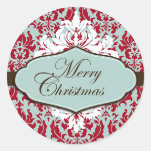 クリスマスBrocadeレトロシール ラウンドシール