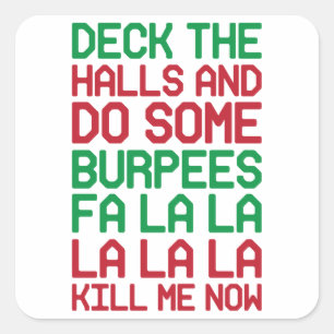 クリスマスBurpees スクエアシール