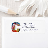 クリスマスCレター/ギフトモノグラム付きサンタ ラベル (インサイチュ)