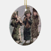 クリスマスCaroling (w/c紙で) セラミックオーナメント (右)