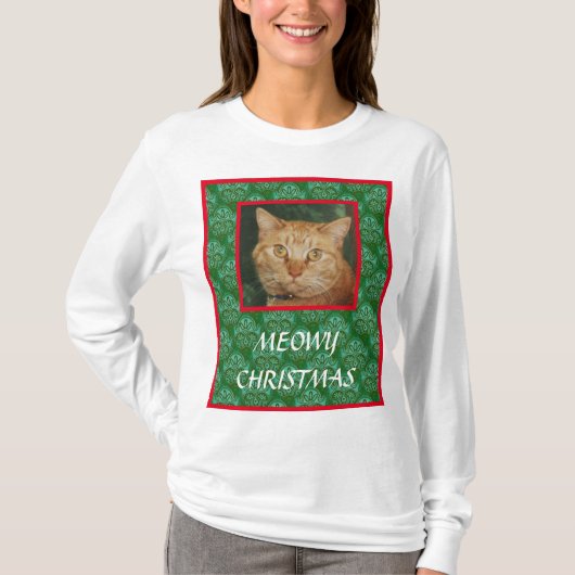 クリスマスCATスウェットシャツ Tシャツ (正面)