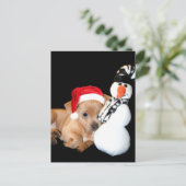 クリスマスChihuahua子犬はがき シーズンポストカード (スタンド正面)