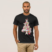 クリスマスChihuahua犬の子犬かわいい Tシャツ (正面フル)