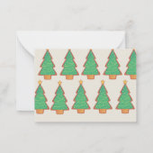 クリスマスCookieお祝いカードと家族 ノートカード (裏面)