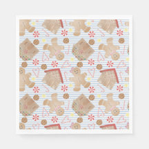 クリスマスCookieとブルーストライプ紙プレート