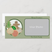 クリスマスCookieのフォトカード シーズンカード (正面/裏面)