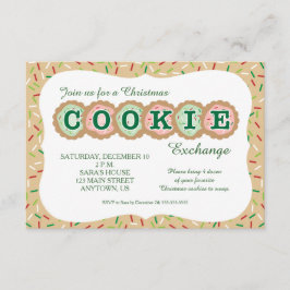 クリスマスCookieを振りかけるCookie 出欠カード