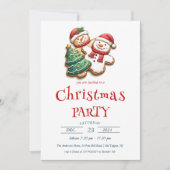 クリスマスCookieクリスマスパーティー 招待状 (正面)