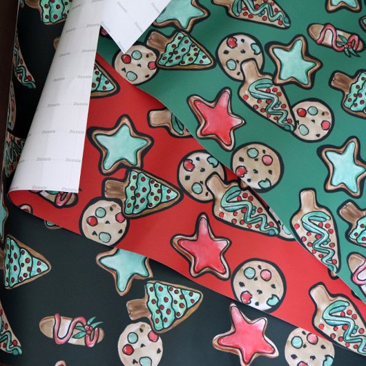クリスマスCookieクリスマス飾Cookieのパーティー ラッピングペーパーシート