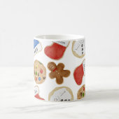 クリスマスCookieジンジャーブレッドマン名（ブラック） コーヒーマグカップ (中央)