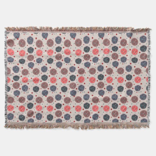 クリスマスCookieスパンクレースベーカリーDitsyパターン スローブランケット (正面)