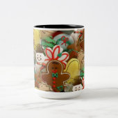 クリスマスCookieパターンマグカップ ツートーンマグカップ (中央)