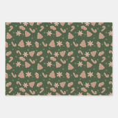 クリスマスCookieパターン ラッピングペーパーシート (正面3)