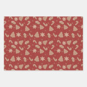 クリスマスCookieパターン ラッピングペーパーシート (正面2)