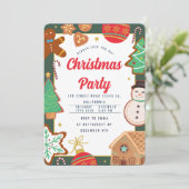 クリスマスCookieパーティの招待状 招待状 (スタンド正面)