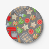 クリスマスCOOKIEパーティー ペーパープレート (正面)