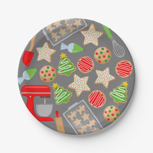 クリスマスCOOKIEパーティー ペーパープレート (正面)