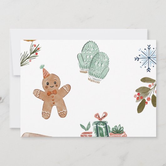 クリスマスCookieフラットサンキューカード写真 サンキューカード (裏面)