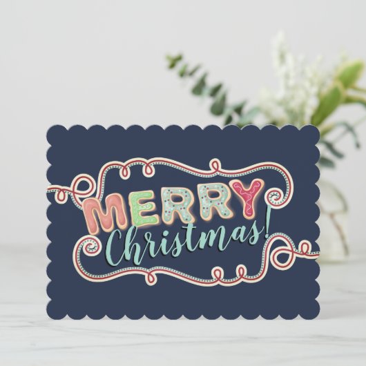 クリスマスCookieホリデーベーキングギフトカード シーズンカード (スタンド正面)