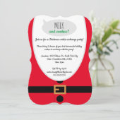 クリスマスCookie交換パーティー招待状テンプレート 招待状 (スタンド正面)