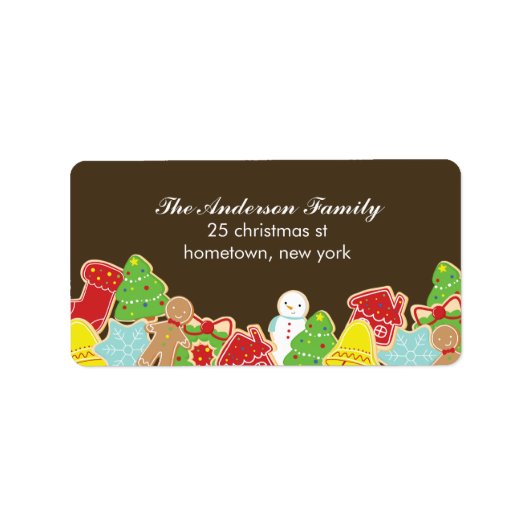 クリスマスCookie住所 シール (正面)