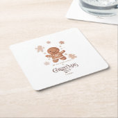 クリスマスCookie紙コースター スクエアペーパーコースター (アングル)