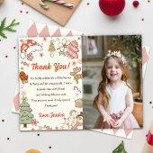 クリスマスCookie誕生日サンキューカード写真 サンキューカード