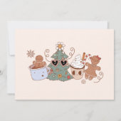 クリスマスCookie誕生日写真サンキューカード 招待状 (裏面)