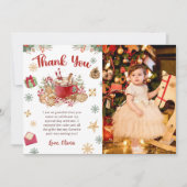 クリスマスCookie誕生日写真サンキューカード 招待状 (正面)