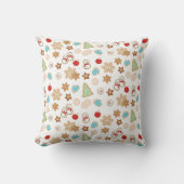 クリスマスCookie パターン（の模様が）ある クッション (正面)