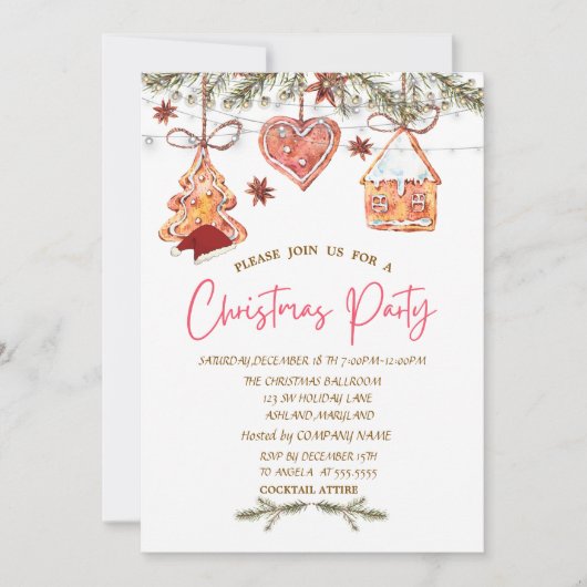 クリスマスCookie 招待状 (正面)