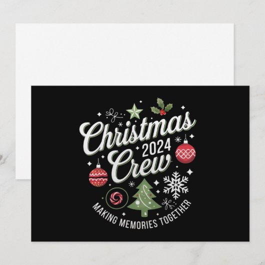 クリスマスcrew 2024 家族でおそろいのクリスマスパーティ シーズンカード (正面/裏面)