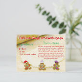 クリスマスDIY生地オーナメントレシピはがき ポストカード (スタンド正面)