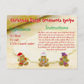 クリスマスDIY生地オーナメントレシピはがき ポストカード (正面)