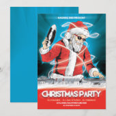 クリスマスDJミュージックパーティー招待状 招待状 (正面/裏面)