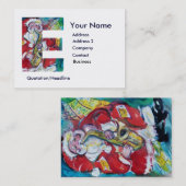 クリスマスEレター/サンタとSAX 名刺 (正面/裏面)