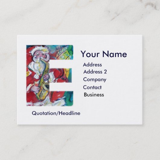 クリスマスEレター/サンタとSAX 名刺 (正面)