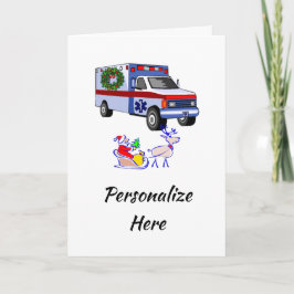 クリスマスEMSサンタ救急車 カード
