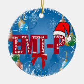 クリスマスEMT-Pサンタのオーナメントの緊急時の救急医療隊員 セラミックオーナメント (正面)