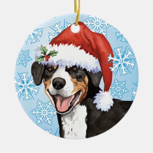 クリスマスEntlebucher セラミックオーナメント (正面)