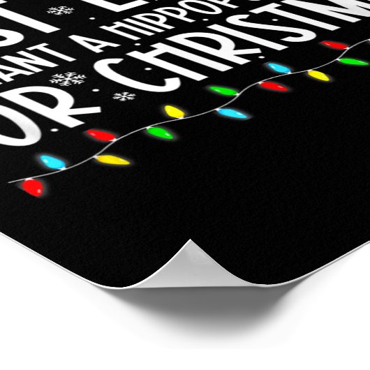 クリスマスFにヒポポタマスを食べたいと思う ポスター (角)