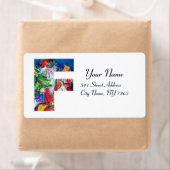 クリスマスFレター/クリスマスツリー付きサンタ ラベル (インサイチュ)