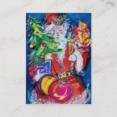 クリスマスFレター/クリスマスツリー付きサンタ 名刺 (裏面)